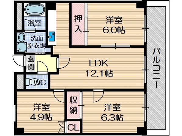 マンション・フォルツーナの物件間取画像